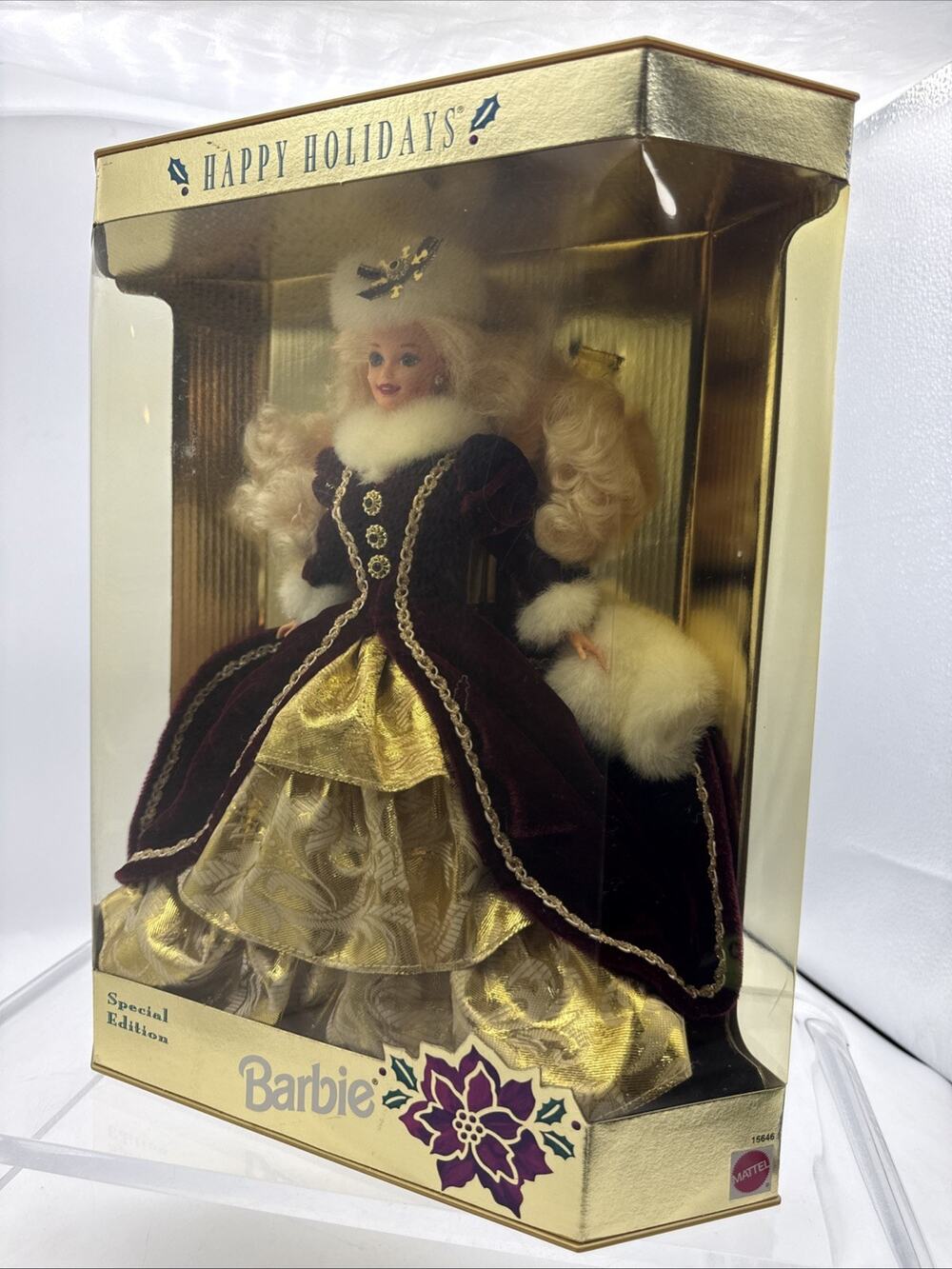 Mattel Happy Holidays Barbie Christmas 1996 Special Edition Doll NIb #15646
